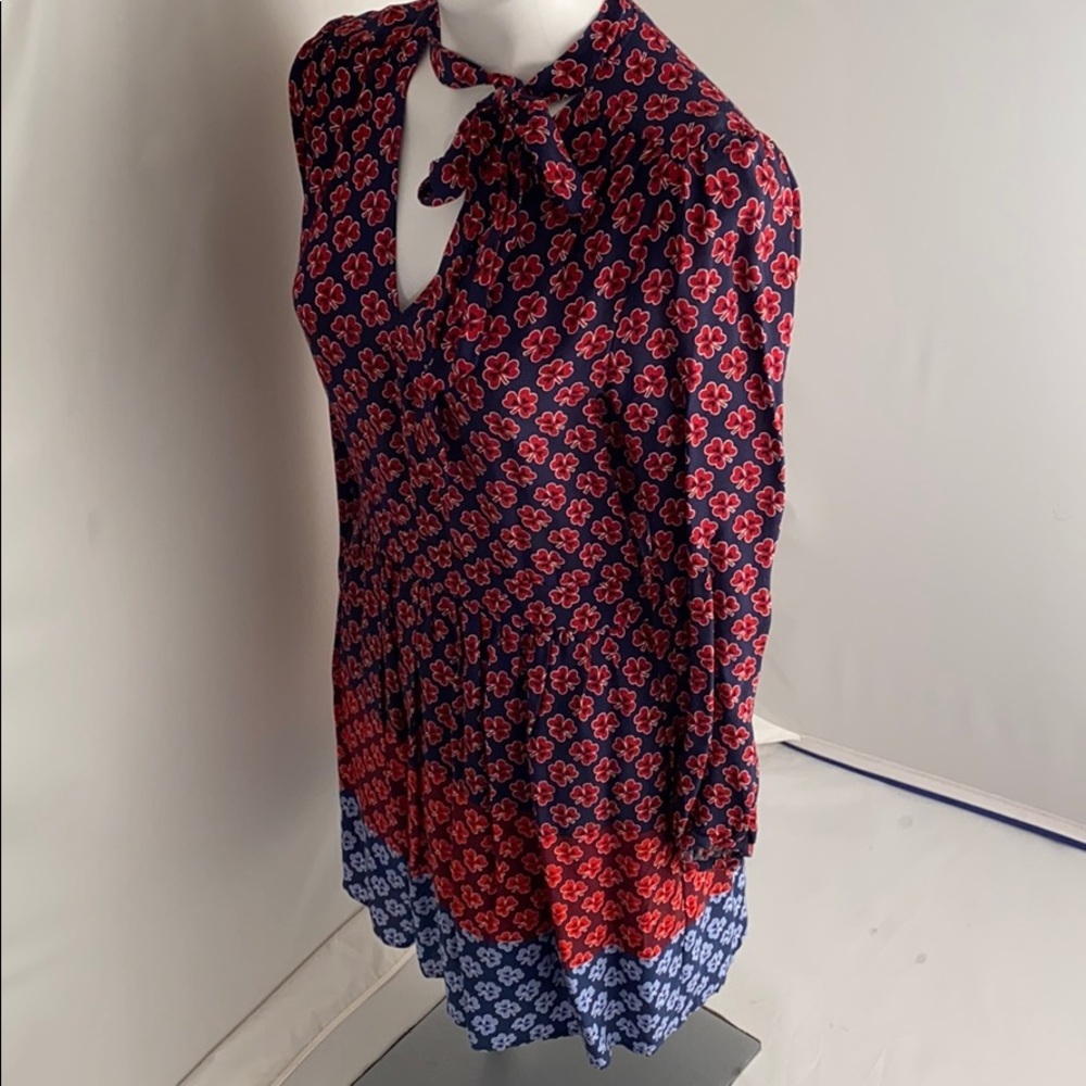 Gap Multicolor Navy Red Light Blue Pattern Keyhol… - image 3